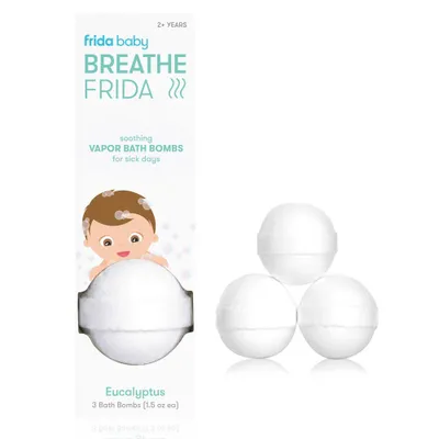 Frida Baby Natural Vapor Bath Bombs for Sick Day Comfort - BreatheFrida Vapor Bath Bombs - 3ct