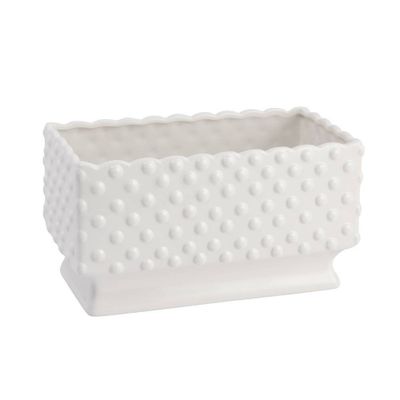 Ceramic Hobnail Planter - White - Storied Home