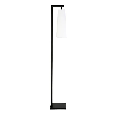 Hampton & Thyme 71 Tall Floor Lamp with Fabric Shade : Metal Body, Polyester Cone Shade