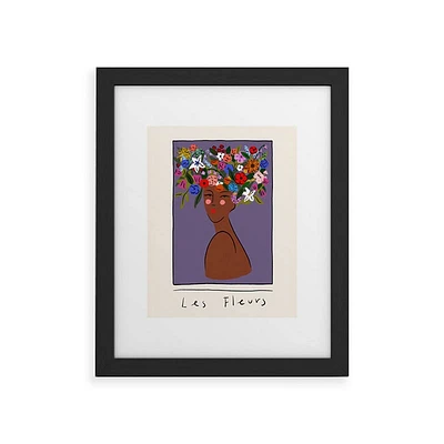 Deny Designs 18x24 Constanza Illustrates Les Fleurs: Modern Wall Art, Digital Print, MDF Frame