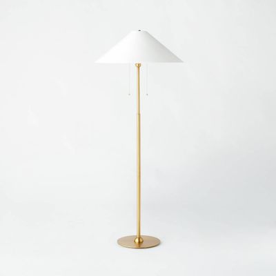 Floor Lamp Brass (Includes LED Light Bulb) - Threshold designed with Studio McGee: Modern Pull Chain, ETL Listed