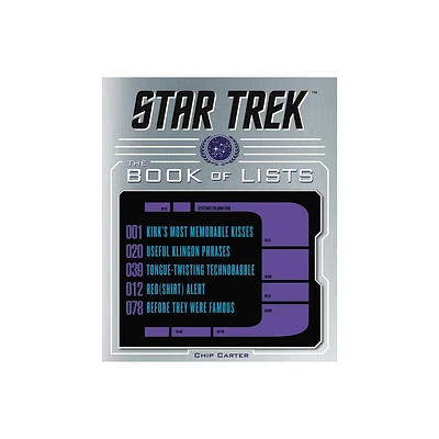 Star Trek: The Book of Lists - by Chip Carter (Hardcover)