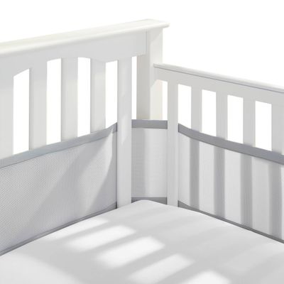 BreathableBaby Mesh Crib Liner, Classic Collection, Gray