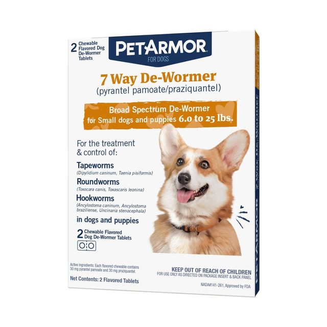 PetArmor 7-Way Deworm Dog Insect Treatment for Dogs Weighing s