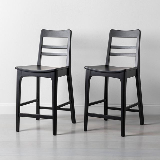 2pk Wood Ladder Back Counter Stool - - & Magnolia