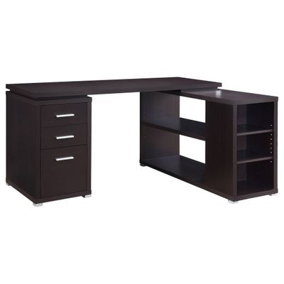 Yvette 3 Drawer L-Shape Desk - Coaster: Office