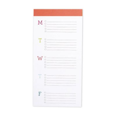 Undated List Pad Planner the big ta-do 7x14 Papaya - lake + loft: To Do List, Shopping & Week Planner, Rigid Backing