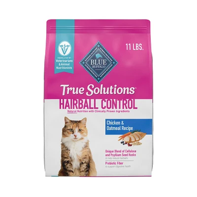 Blue Buffalo True Solutions Indoor Hairball Adult Cat Chicken Dry Cat Food - 11lbs