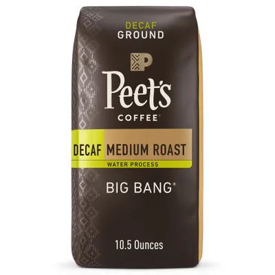 Peets Coffee Decaf Big Bang Medium Roast Ground Coffee - 10.5oz