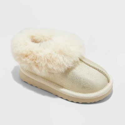 Toddler Faux Fur Cuff Scuff Slipper