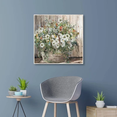 Masterpiece Art Gallery 30x30 Country Flower Basket Wall Art