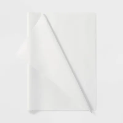 8ct Tissue Paper White - Spritz: Gift Packaging Accessories for All Occasions, Solid Pattern, 16.5 x 24