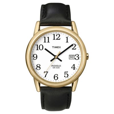 Mens Timex Easy Reader Watch with Leather Strap