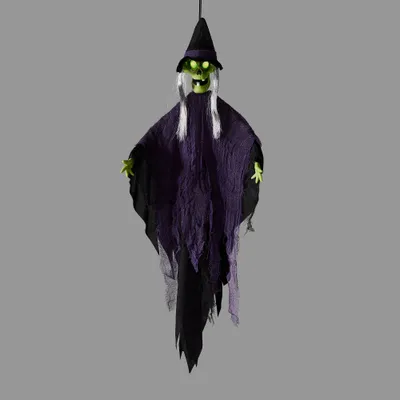 Mini Light Up Witch Halloween Ghoul - Hyde & EEK! Boutique: Hanging Witch Decoration, Indoor Mannequin, Battery Included