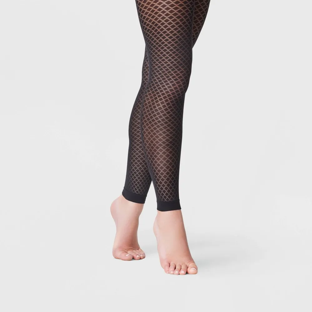 Lady's Fashion Designed Fishnet Footless Tights