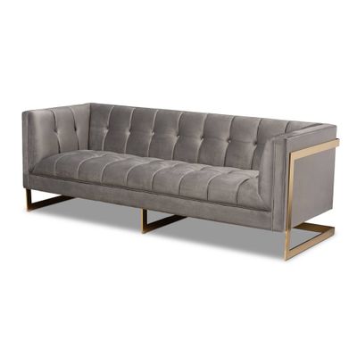 Ambra Velvet Sofa  - Baxton Studio