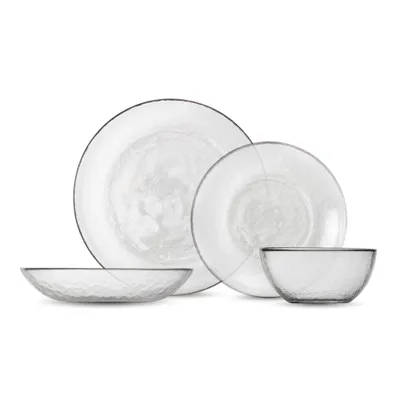 16pcs Los Cabos Place Dinnerware Set Clear - Fortessa Tableware Solutions