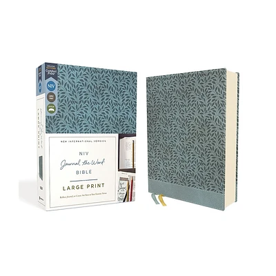 Niv, Journal the Word Bible (Perfect for Note-Taking), Large Print, Leathersoft, Teal, Red Letter, Comfort Print - (NIV Journal the Word Bible)