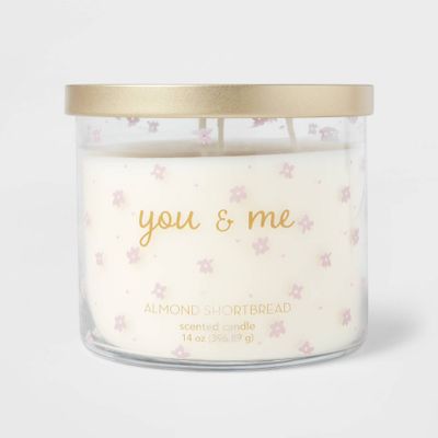 14oz You & Me Almond Shortbread Valentines Day Candle - Threshold