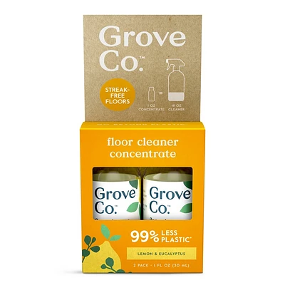 Grove Co. Lemon & Eucalyptus Floor Cleaner Concentrate - 2 fl oz