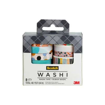 Scotch 8pk Expressions Washi Tape Abstract Modern