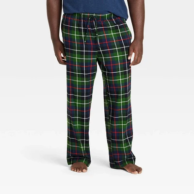 Men Big & Tall Plaid Flannel Pajama Pant