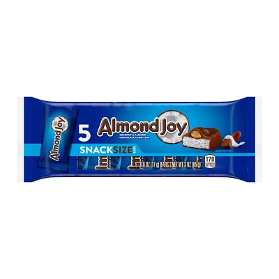 Almond Joy Coconut and Almond Chocolate Snack Size Bars Candy - 0.6oz/5ct