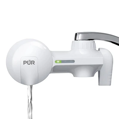 PUR Faucet Mount Water Filtration System, Powerful Filtration with Lead Reduction, Horizontal, White, PFM150W