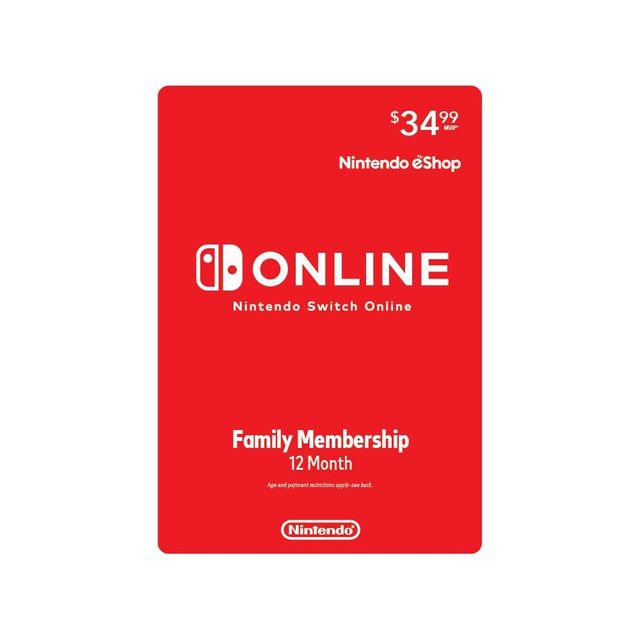 Nintendo Switch Online Family Membership 12 Month (Digital)
