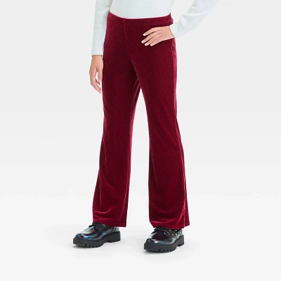 Girls Velour Flare Pants