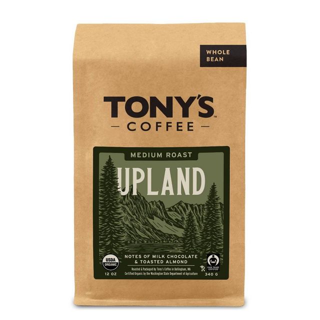 Tonys Coffee Upland Medium Roast Whole Bean Coffee - 12oz