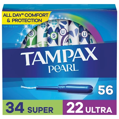 Tampax Pearl Duo Pack Super/Ultra Tampons - 56ct