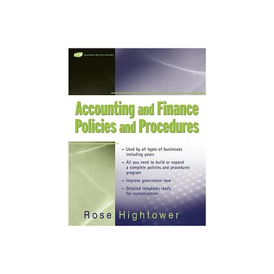 Accounting and Finance Policies and Procedures, (with Url) - by Rose Hightower (Paperback)