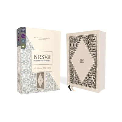 Nrsvue, Holy Bible with Apocrypha, Journal Edition, Cloth Over Board, Cream, Comfort Print - by Zondervan (Hardcover)