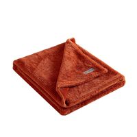 Eddie Bauer Ribbed Super Soft Textured Solid Orange 50 X 60 Throw Blanket: Cozy, Warm, Reversible Micro Mink