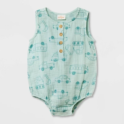 Baby Gauze Transportation Romper