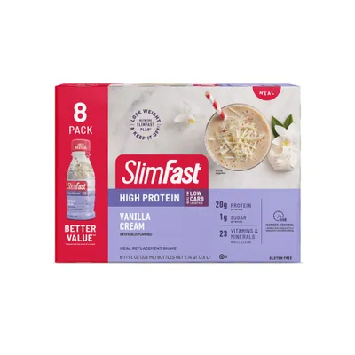 SlimFast High Protein Meal Replacement Shake - Vanilla Cream - 11 fl oz/8pk