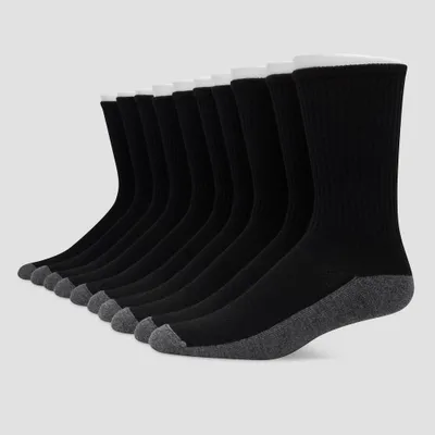 Hanes Premium Mens Crew Socks 10pk