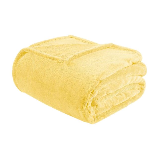 Twin/Twin XL Microlight Plush Blanket Yellow