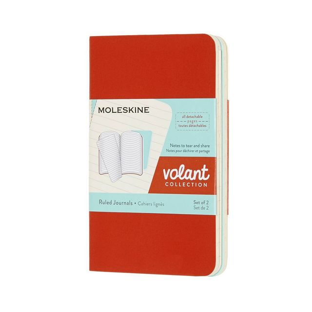 Moleskine Lined Professional Journal XS Volant Coral/Aqua: Pocket Size Notebook, Soft Cover, Acid-Free, 2.5x4, 56 Pages