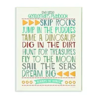 Typography Art Wall Plaque The Little Gentlemans Playbook Kids Wall Plaque Art (10x15x0.5) - Stupell Industries