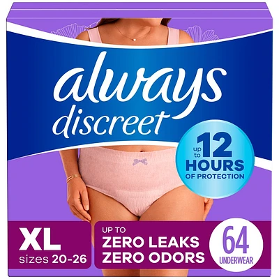 Always Discreet Incontinence Underwear Womens - Maximum Protection - Extra Large
