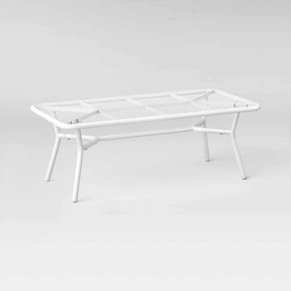 Metal Mesh Coffee Table - White - Room Essentials