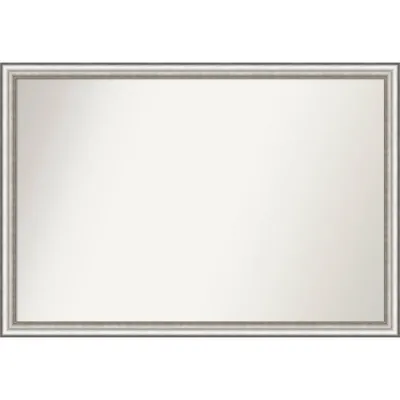 39 x 27 Non-Beveled Salon Silver Narrow Wall Mirror - Amanti Art