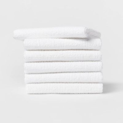 6pk Cotton Dishcloths  - Room Essentials: Kitchen & Cleaning Towels, Machine Washable, Terry Construction