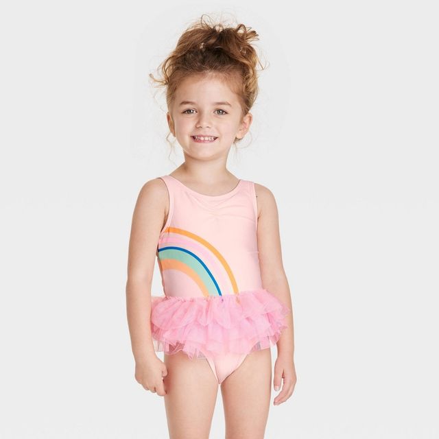 Cat u0026 Jack Toddler Girls Solid One Piece Swimsuit | Connecticut Post Mall