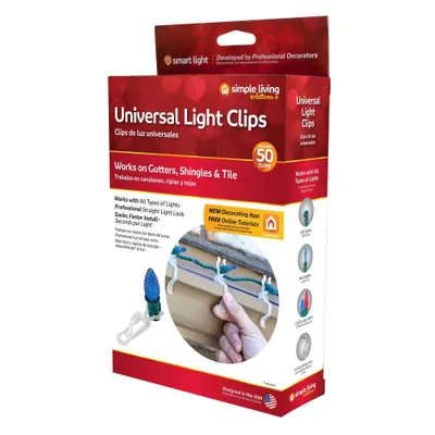 Simple Living Solutions 50ct Universal Light Clips