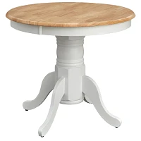 Buylateral 40 Hawthrone Round Pedestal Dining Table Natural/White