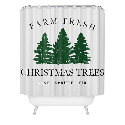 Deny Designs Move Mountains Farm Fresh Christmas Trees Shower Curtain