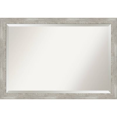 40 x 28 Dove Narrow Framed Wall Mirror Graywash - Amanti Art: Modern Beveled Glass, Polystyrene Frame